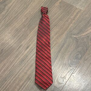 George Elegant Red Striped Tie 11:23